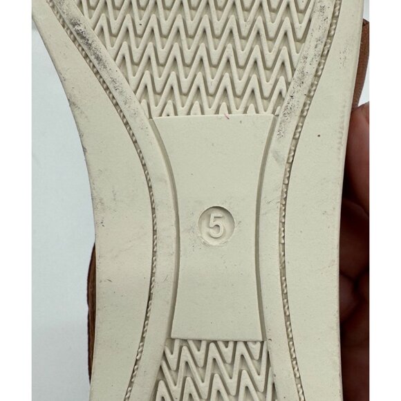 Eileen Fisher Sally  Wedge Brown Leather Strappy Sandals With Ankle Strap & Zip - Picture 4 of 8